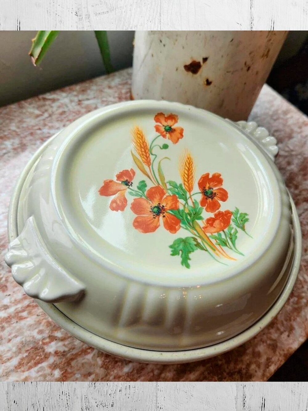 HALL'S “Wild Poppy” Radiance Casserole with Lid ~ EXCELLENT Vintage Condition